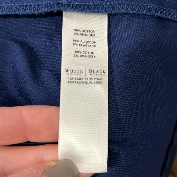 White House Black Market Blue Trench Coat - Picture 9 of 11